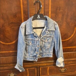 Alexander Wang Light Blue Cropped Jean Jacket
